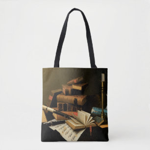 Bolsa Tote Música e Letras por William Harnett, Belas Artes