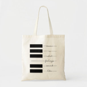 Bolsa Tote Música É O Que Sente Como Tote Bag