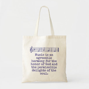 Bolsa Tote Música É Uma Harmonia Concordável - Citação Musica