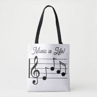 Bolsa Tote Música é Vida!