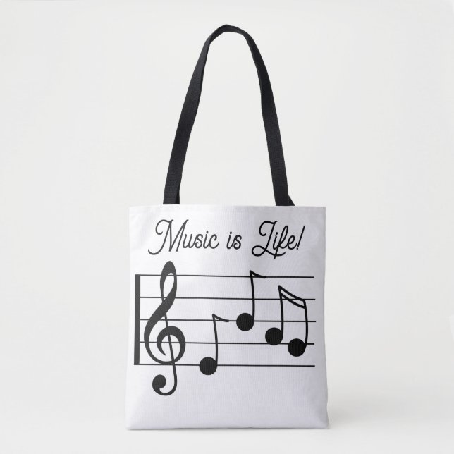 Bolsa Tote Música é Vida! (Frente)