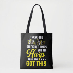 Bolsa Tote Música Engraçada Musicista Difícil Do Harp Play
