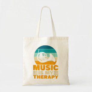 Bolsa Tote Música Francesa Horn É Minha Terapia Engraçada Mús