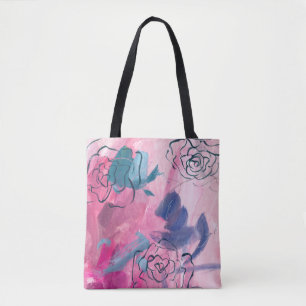 Bolsa Tote Música interna - Desenho floral