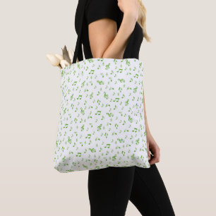 Bolsa Tote música, música, nota, melodia, preto, som, clef,