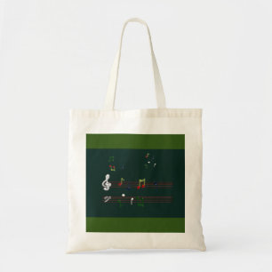 Bolsa Tote Música Notas de Tote Bag Verde