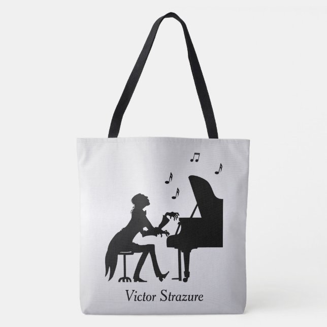 Bolsa Tote Música Pessoal do Concert Pianist (Frente)
