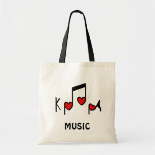 Bolsa Tote Musica pop do coreano do coração!  KPOP!