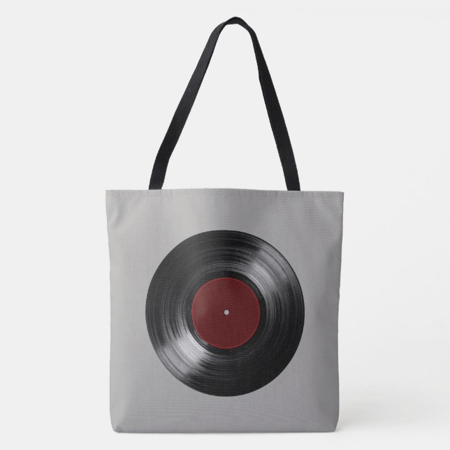 Bolsa Tote música retro vinil (Frente)