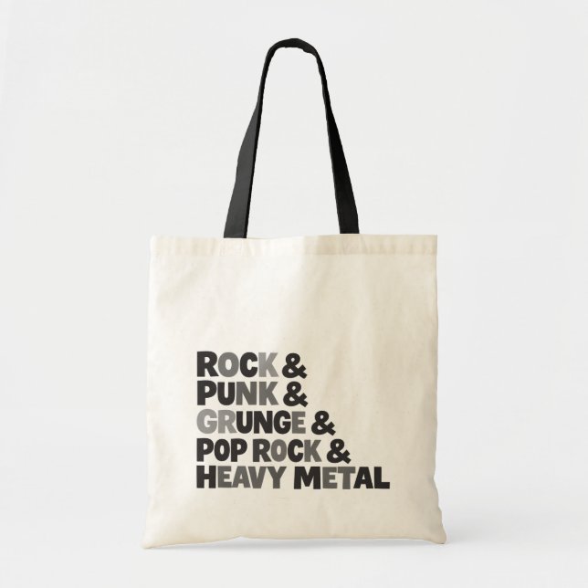 Bolsa Tote Música Rock (Frente)