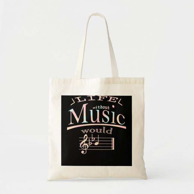 Bolsa Tote Música sem vida seria 463 músico plano (Frente)