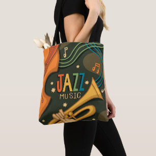 Bolsa Tote Música Tema Jazz Nova Orleans