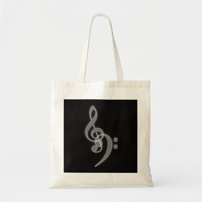 Bolsa Tote Música - Treble e Bass Clef (Frente)