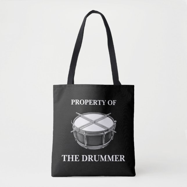 Bolsa Tote Músico de Drummer do Rock & Roll Snare Drum Drumst (Frente)