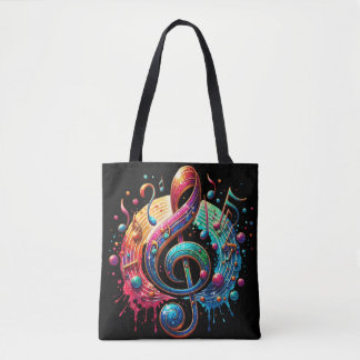Bolsa Tote Musiknote ein Außergewöhnliches Design Eye Catcher