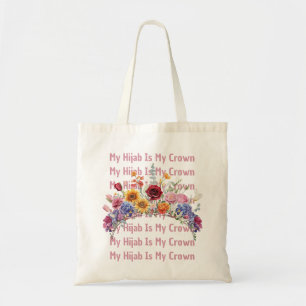 Bolsa Tote Mussulmana Minha Hijab É Minha Coroa Tote Bag Flor