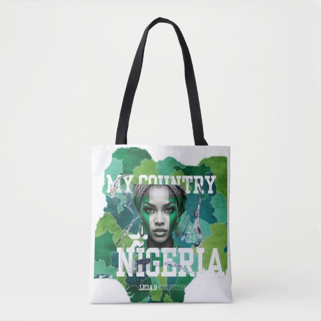 Bolsa Tote My Country, Nigeria – liac.o Collection (Frente)