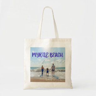 Bolsa Tote Myrtle Beach Souvenir Sand e Surf com Família