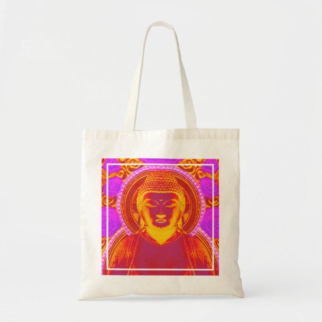 Bolsa Tote Mystic Buddha reutilizável Tote Bag (Frente)