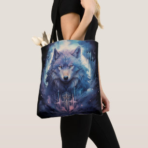 Bolsa Tote Mystic Moon Wolf Guardian