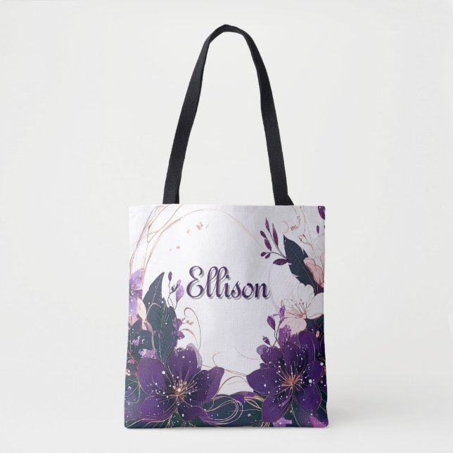 Bolsa Tote Mystical Violet Bloom (Frente)