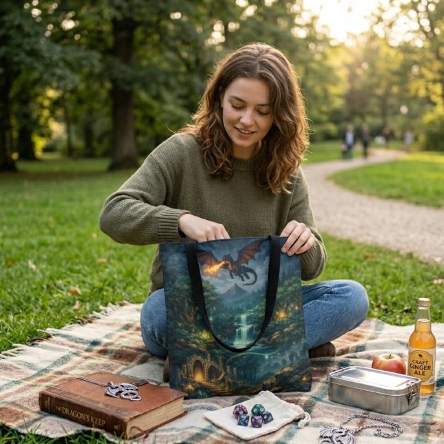 Bolsa Tote Mythic Realms Fragmented Legends (Criador carregado)