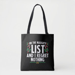 Bolsa Tote Na Lista dos Travessos e Não Me Arrependo de Nada 