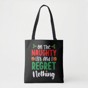 Bolsa Tote Na Lista dos Travessos e Não Me Arrependo do Natal