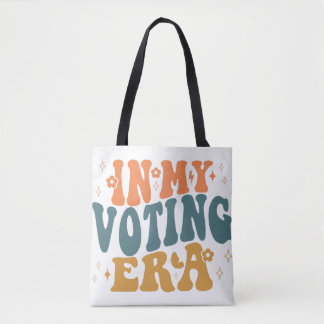 Bolsa Tote Na Minha Época De Voto, Retro Wavy