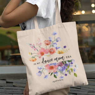 Bolsa Tote Na Minha Era de Mãe de Dança Monograma Floral