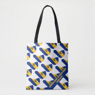 Bolsa Tote Na moda BARBADOS FLAG - Coração de Deus Isaiah 4