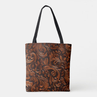 Bolsa Tote Na moda Barroco Elegante Couro Emboscada