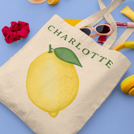 Bolsa Tote Na moda Citrus Lemon Yellow Summer Tote Bag