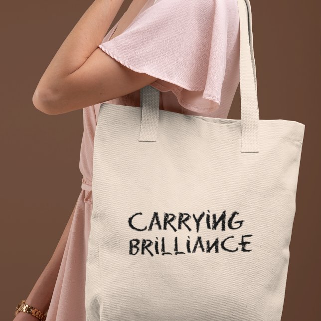 Bolsa Tote Na moda de Brilhância Mínima do carregando Preto e (Shop now and embrace the brilliance within you!)