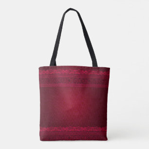 Bolsa Tote Na moda de Fundo Vermelho Elegante e rico