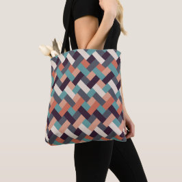 Bolsa Tote Na moda de Padrão - Moda Geométrica Moderna Vintag