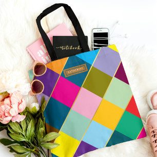 Bolsa Tote Na moda de Trendência Chic Cute Colorida com reves
