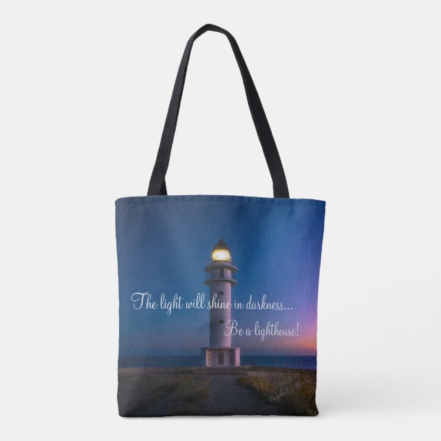 Bolsa Tote Na moda elegante moderno seja um farol! (Verso)