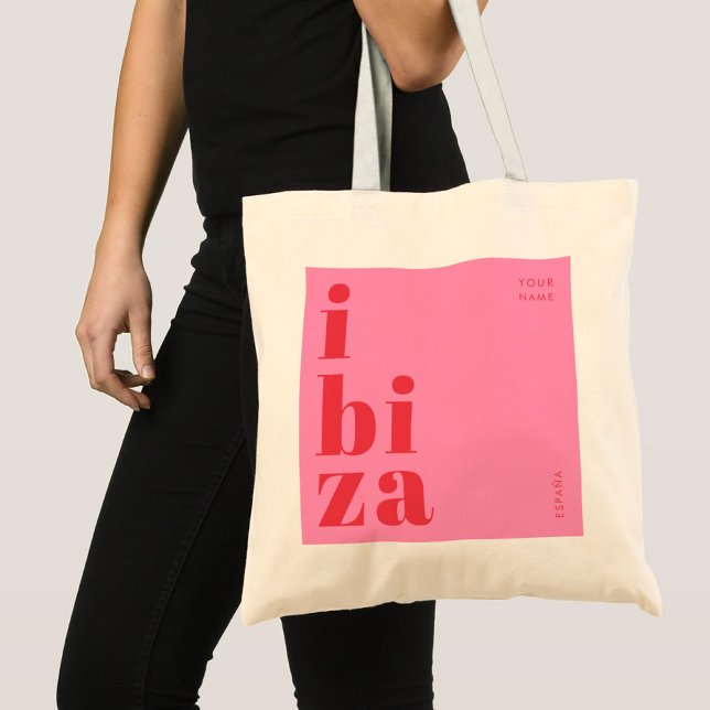 Bolsa Tote Na moda Ibiza Espanha souvenir (Criador carregado)