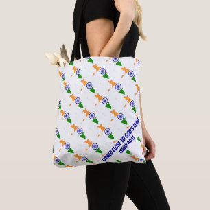 Bolsa Tote Na moda INDIA FLAG Deus do coração Isaiah 40