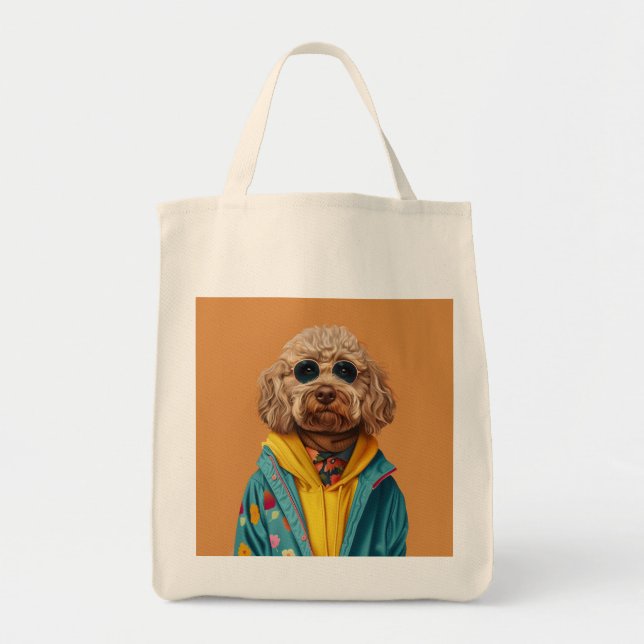 Bolsa Tote Na moda Labradoodle (Frente)