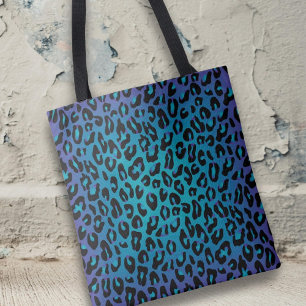 Bolsa Tote Na moda Leopard Animal Print Purple Ombre Girly