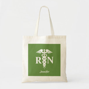 Bolsa Tote Na moda Médico de Enfermeiro Verde Registrado