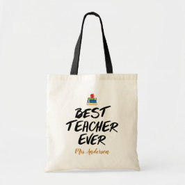 Bolsa Tote Na moda Melhor Professora Da Apple Watercolor