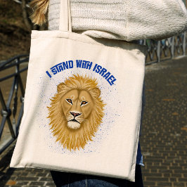 Bolsa Tote Na moda Moderno Leão de Judah. Eu fico com Israel