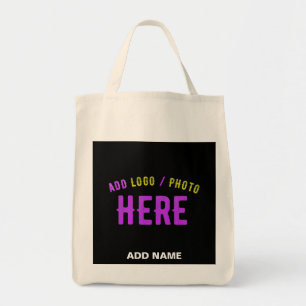 BOLSA TOTE NA MODA MODERNO PERSONALIZÁVEL NEGRO VERIFICADO CO