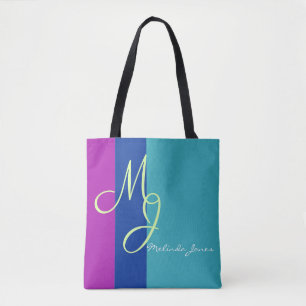 Bolsa Tote Na moda Monograma de compras de Designs de texto