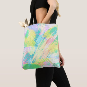 Bolsa Tote Na moda Pale Pastel Colors Abstrato