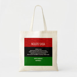 Bolsa Tote Na moda personalizado NGUZO SABA Happy Kwanzaa