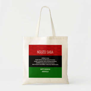 Bolsa Tote Na moda personalizado NGUZO SABA Happy Kwanzaa